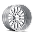 Cali Off-Road - SUMMIT - Silver - BRUSHED & CLEAR COATED - 24" x 14", -76 Offset, 8x170 (Bolt Pattern), 125.2mm HUB