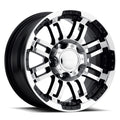 Vision Wheel HD - 375 WARRIOR - Black - Gloss Black Machined Face - 13" x 4.5", 0 Offset, 5x114.3 (Bolt Pattern), 83.82mm HUB