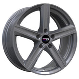 Euro Design - Spa - Gunmetal - Matte Gunmetal - 20" x 8.5", 21 Offset, 5x112 (Bolt Pattern), 66.5mm HUB