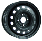 RTX Wheels - Steel Wheel - Black - Black - 15" x 6", 45 Offset, 4x114.3 (Bolt Pattern), 66.1mm HUB