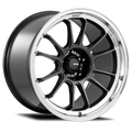 Konig - Hypergram - Gunmetal - Metallic Carbon With Machined Lip - 18" x 9.5", 30 Offset, 5x112 (Bolt Pattern), 66.6mm HUB