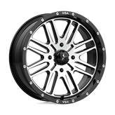 MSA Offroad Wheels - M38 BRUTE - Black - GLOSS BLACK MACHINED - 18" x 7", 10 Offset, 4x156 (Bolt Pattern), 132mm HUB