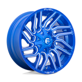 Fuel - D774 TYPHOON - ANODIZED BLUE MILLED - 22" x 10", -18 Offset, 5x114.3, 127 (Bolt Pattern), 78.1mm HUB