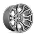 Fuel - D713 RAGE PLATINUM - Gunmetal - BRUSHED GUN METAL TINTED CLEAR - 20" x 10", -18 Offset, 6x135, 139.7 (Bolt Pattern), 106.1mm HUB