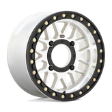 KMC Powersports - KS235 GRENADE BEADLOCK - Silver - MACHINED - 14" x 7", 10 Offset, 4x156 (Bolt Pattern), 132mm HUB