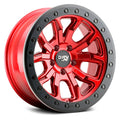 Dirty Life - DT-1 - CRIMSON CANDY RED - 17" x 9", -12 Offset, 6x135 (Bolt Pattern), 87.1mm HUB