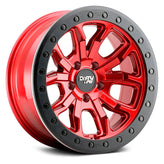 Dirty Life - DT-1 - CRIMSON CANDY RED - 17" x 9", -12 Offset, 6x135 (Bolt Pattern), 87.1mm HUB