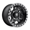 Fuel UTV - D557 ANZA - Black - MATTE BLACK GUN METAL RING - 15" x 7", 13 Offset, 4x156 (Bolt Pattern), 132mm HUB