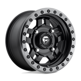 Fuel UTV - D557 ANZA - Black - MATTE BLACK GUN METAL RING - 15" x 7", 13 Offset, 4x156 (Bolt Pattern), 132mm HUB