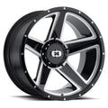 Vision Wheel HD - 390 EMPIRE - Black - GLOSS BLACK MILLED SPOKE - 18" x 9", 18 Offset, 5x114.3 (Bolt Pattern), 83mm HUB