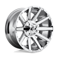 Fuel - D614 CONTRA - Polished - CHROME PLATED - 20" x 9", 20 Offset, 6x135, 139.7 (Bolt Pattern), 106.1mm HUB