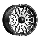 MSA Offroad Wheels - M38 BRUTE - Black - GLOSS BLACK MACHINED - 14" x 7", 10 Offset, 4x137 (Bolt Pattern), 112.1mm HUB