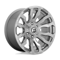 Fuel - D693 BLITZ - Gunmetal - BRUSHED GUN METAL TINTED CLEAR - 20" x 8.25", -221 Offset, 8x210 (Bolt Pattern), 154.3mm HUB