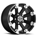 Vision Wheel ATV - 393 LOCKOUT - Black - Matte Black Machined Lip - 14" x 8", _10_2 Offset, 4x156 (Bolt Pattern), 131.1mm HUB