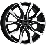 Mak Wheels - KOLN W - Black - BLACK MIRROR - 16" x 6.5", 45 Offset, 5x112 (Bolt Pattern), 76mm HUB