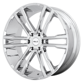 Helo - HE918 - Chrome - CHROME - 24" x 9.5", 3 Offset, 6x139.7 (Bolt Pattern), 100.3mm HUB