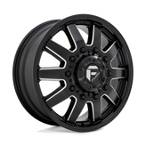 Fuel - D538 MAVERICK - Black - MATTE BLACK MILLED - 20" x 8.25", 122 Offset, 8x165.1 (Bolt Pattern), 121.5mm HUB