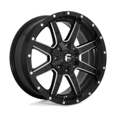 Fuel - D610 MAVERICK - Black - GLOSS BLACK MILLED - 18" x 9", 1 Offset, 8x165.1 (Bolt Pattern), 125.1mm HUB