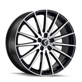 Kraze Wheels - KR191 - Black - BLACK/MACHINED FACE - 18" x 8", 40 Offset, 5x120 (Bolt Pattern), 74.1mm HUB