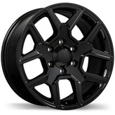 Replika - R220 - Black - Gloss Black - 22" x 9.5", 18 Offset, 6x139.7 (Bolt Pattern), 78mm HUB