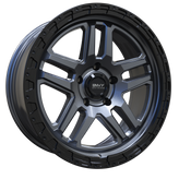 Envy Wheels - FFT-9 - Black - LIQUID METAL / GLOSS BLACK BEADLOCK - 20" x 9", -12 Offset, 5x139.7 (Bolt Pattern), 77.8mm HUB