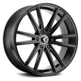 Kraze Wheels - KR190 - Black - GLOSS BLACK - 22" x 8.5", 38 Offset, 5x120 (Bolt Pattern), 74.1mm HUB