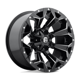 Fuel - D576 ASSAULT - Black - GLOSS BLACK MILLED - 18" x 9", 1 Offset, 5x114.3, 127 (Bolt Pattern), 78.1mm HUB