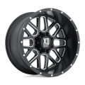 XD Series - XD820 GRENADE - Black - SATIN BLACK MILLED - 20" x 9", 0 Offset, 5x139.7 (Bolt Pattern), 108mm HUB