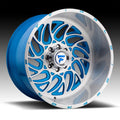 Fittipaldi Offroad - FTF09 - Brushed W-Blue Accents - 24" x 14", -76 Offset, 8x170 (Bolt Pattern), 125.2mm HUB