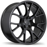 Replika - R179A - Black - Gloss Black - 20" x 9.5", 18 Offset, 5x115 (Bolt Pattern), 71.5mm HUB