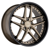 TSW Wheels - PREMIO - Gunmetal - MATTE BRONZE W/ GLOSS BLACK LIP - 19" x 9.5", 4 Offset, 5x120 (Bolt Pattern), 76.1mm HUB