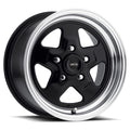 Vision Wheel American Muscle - 521 NITRO - Black - Gloss Black Machined Lip - 15" x 7", 0 Offset, 5x120.65 (Bolt Pattern), 83.1mm HUB