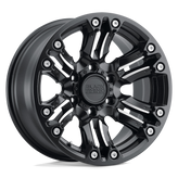 Black Rhino - ASAGAI - Black - Matte Black & Machined with Stainless Bolts - 17" x 8.5", 0 Offset, 5x139.7 (Bolt Pattern), 78.1mm HUB