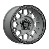 KMC Wheels - KM535 GRENADE OFF-ROAD - Gunmetal - MATTE GRAY MATTE BLACK LIP - 18" x 8.5", 0 Offset, 6x139.7 (Bolt Pattern), 106.1mm HUB