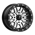 MSA Offroad Wheels - M37 BRUTE BEADLOCK - Black - GLOSS BLACK MACHINED - 15" x 7", 10 Offset, 4x156 (Bolt Pattern), 132mm HUB