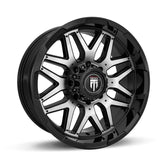 American Truxx - GRIND - Black - MATTE BLACK/MILLED - 20" x 9", -12 Offset, 5x139.7 (Bolt Pattern), 87.1mm HUB