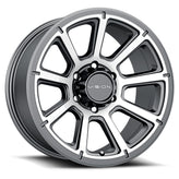 Vision Wheel Off-Road - 353 TURBINE - Gunmetal - Gunmetal Machined Face - 17" x 8.5", 18 Offset, 8x170 (Bolt Pattern), 125.2mm HUB