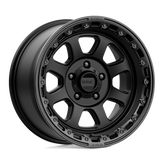 KMC Wheels - KM548 CHASE - Black - SATIN BLACK WITH GLOSS BLACK LIP - 17" x 9", 0 Offset, 6x139.7 (Bolt Pattern), 106.1mm HUB