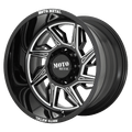 Moto Metal - MO997 HURRICANE - Black - GLOSS BLACK MILLED - RIGHT DIRECTIONAL - 22" x 12", -44 Offset, 6x135 (Bolt Pattern), 87.1mm HUB