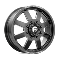 Fuel Mono - DE09 FF09D - Black - MATTE BLACK MILLED - 24" x 12", -50 Offset, 8x170 (Bolt Pattern), 125.1mm HUB