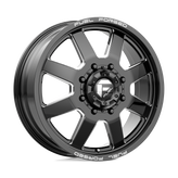 Fuel Mono - DE09 FF09D - Black - MATTE BLACK MILLED - 24" x 12", -50 Offset, 8x170 (Bolt Pattern), 125.1mm HUB