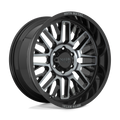 Moto Metal - MO802 - Black - GLOSS BLACK MACHINED WITH GRAY TINT - 20" x 9", 18 Offset, 6x135 (Bolt Pattern), 87.1mm HUB