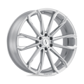 Status Wheels - MASTADON - Silver - Silver with Brushed Machined Face - 20" x 9", 15 Offset, 6x114.3 (Bolt Pattern), 76.1mm HUB