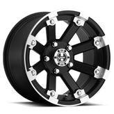 Vision Wheel ATV - 393 LOCKOUT - Black - Matte Black Machined Lip - 14" x 8", _10_2 Offset, 4x115 (Bolt Pattern), 80mm HUB