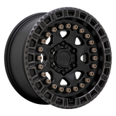 Black Rhino - CARBINE - Gunmetal - MATTE BLACK W/ MACHINED TINTED RING & BRONZE BOLTS - 17" x 8.5", 1 Offset, 6x120 (Bolt Pattern), 67.06mm HUB