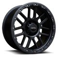 Vision Wheel Off-Road - 111 NEMESIS - Black - Matte Black - 17" x 9", -12 Offset, 8x165.1 (Bolt Pattern), 125.2mm HUB