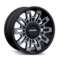 Mayhem - CORTEX - Black - MATTE BLACK WITH MACHINED DART TINT - 20" x 9", 0 Offset, 8x170 (Bolt Pattern), 125.2mm HUB