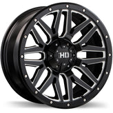 Fast HD - Menace - Black - Satin Black with Milled Trim - 20" x 9", 15 Offset, 6x139.7 (Bolt Pattern), 106.1mm HUB