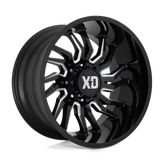 XD Series - XD858 TENSION - Black - GLOSS BLACK MILLED - 22" x 10", -18 Offset, 8x170 (Bolt Pattern), 125.1mm HUB