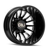 Cali Off-Road - SUMMIT DUALLY - Black - GLOSS BLACK/MILLED - 20" x 8.25", -192 Offset, 8x170 (Bolt Pattern), 124.9mm HUB